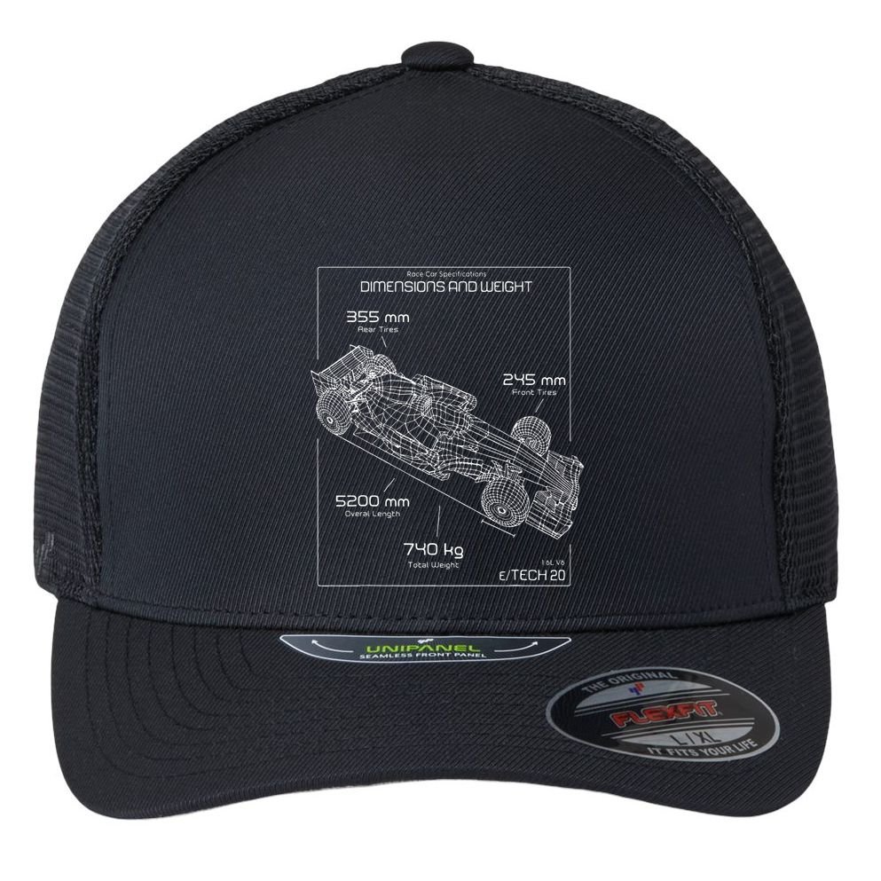 Formula Race Car Specifications Team Racing fan engineering Flexfit Unipanel Trucker Cap