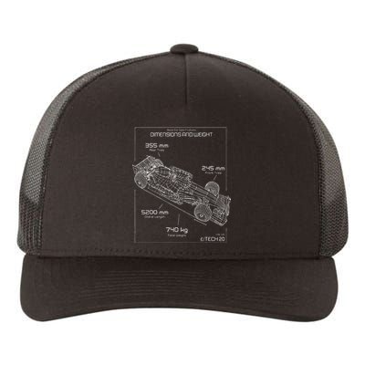 Formula Race Car Specifications Team Racing fan engineering Yupoong Adult 5-Panel Trucker Hat