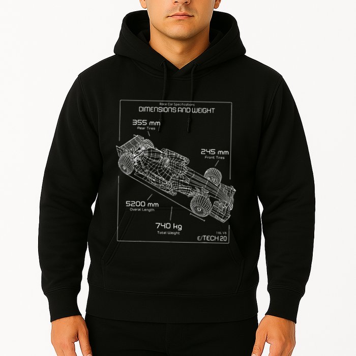 Formula Race Car Specifications Team Racing fan engineering Hoodie