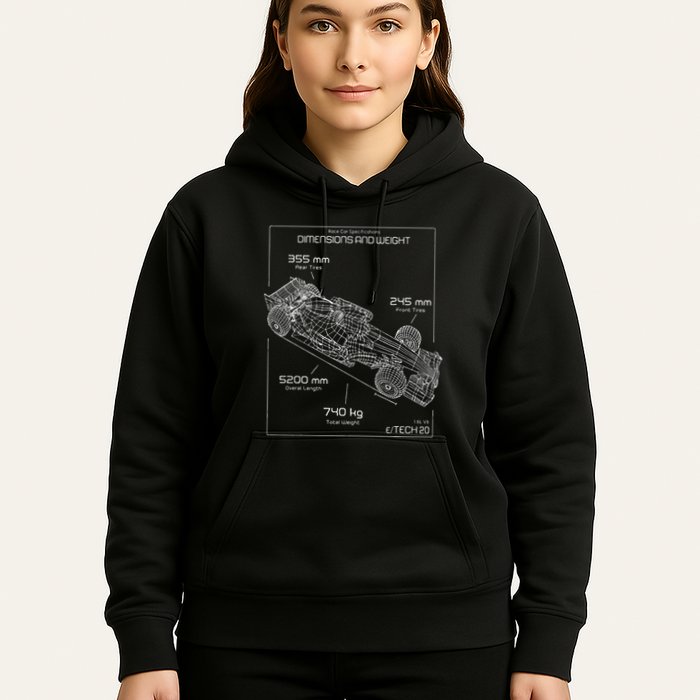 Formula Race Car Specifications Team Racing fan engineering Hoodie