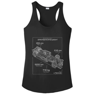 Formula Race Car Specifications Team Racing fan engineering Ladies PosiCharge Competitor Racerback Tank