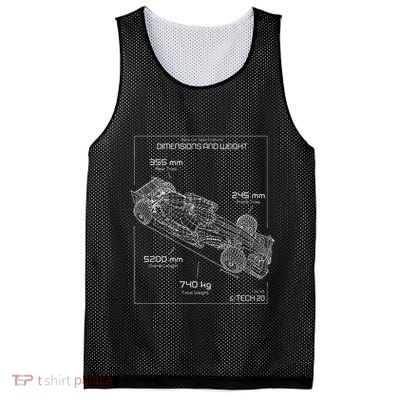 Formula Race Car Specifications Team Racing fan engineering Mesh Reversible Basketball Jersey Tank