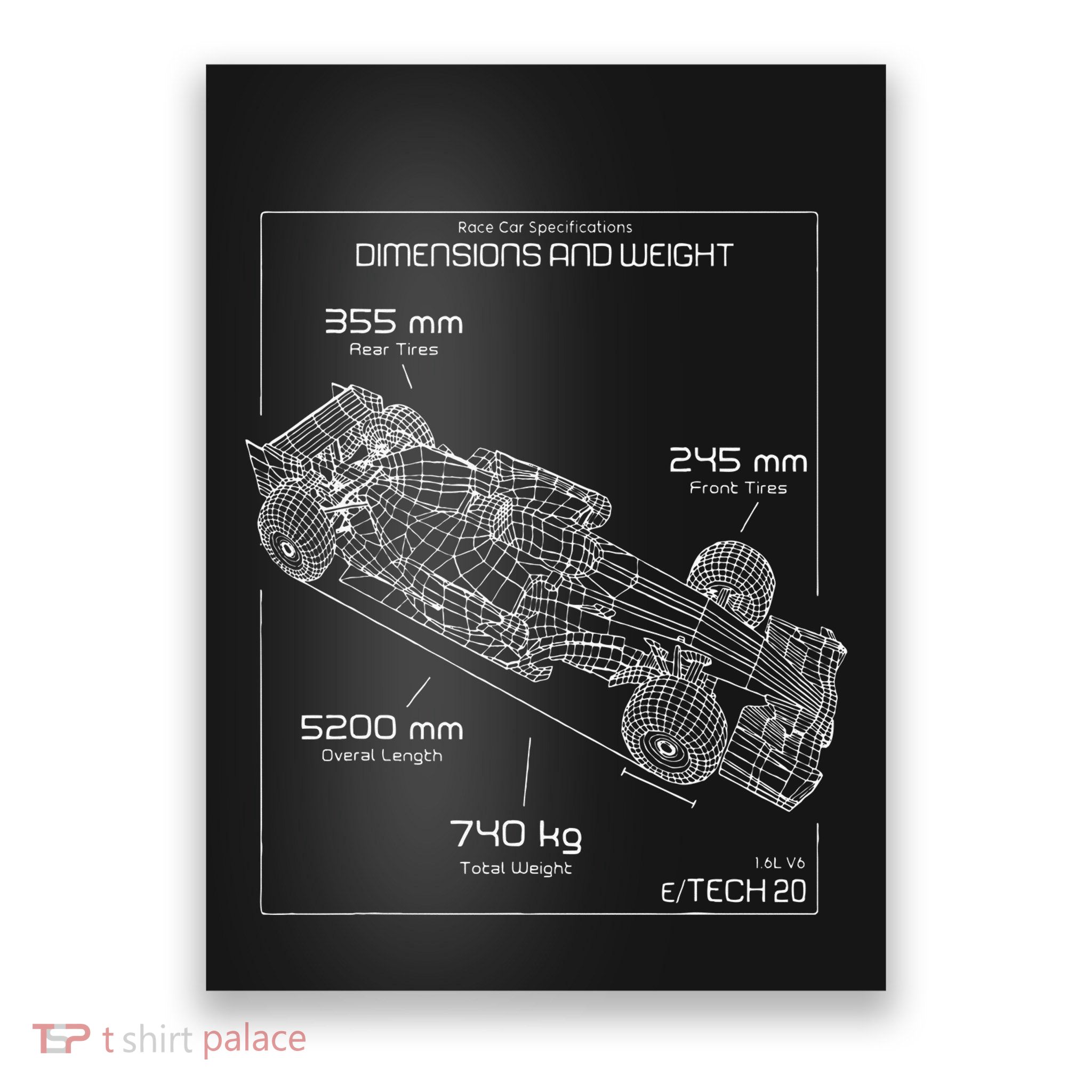 Formula Race Car Specifications Team Racing fan engineering Poster