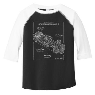 Formula Race Car Specifications Team Racing fan engineering Toddler Fine Jersey T-Shirt