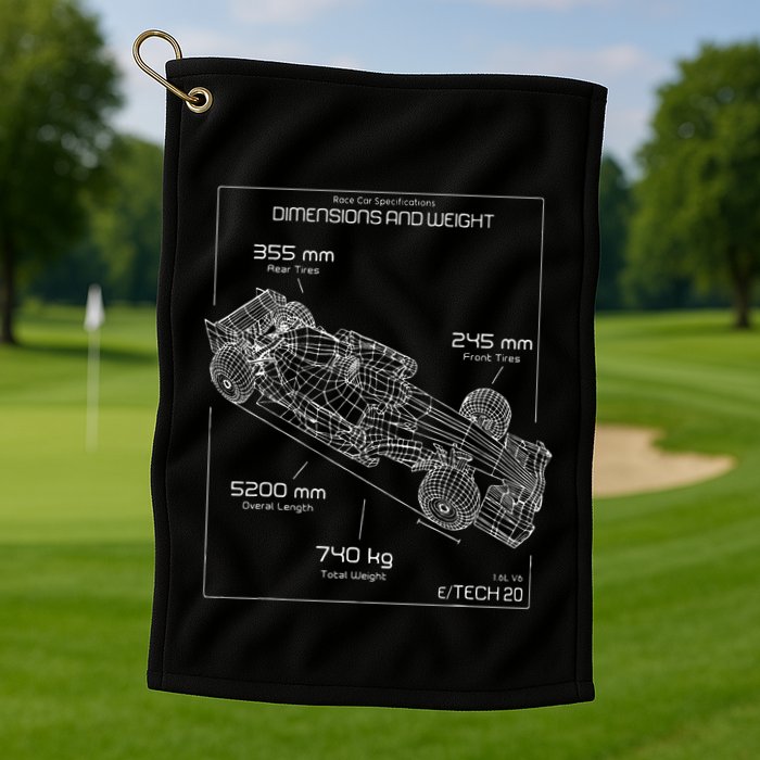 Formula Race Car Specifications Team Racing fan engineering Golf Towel