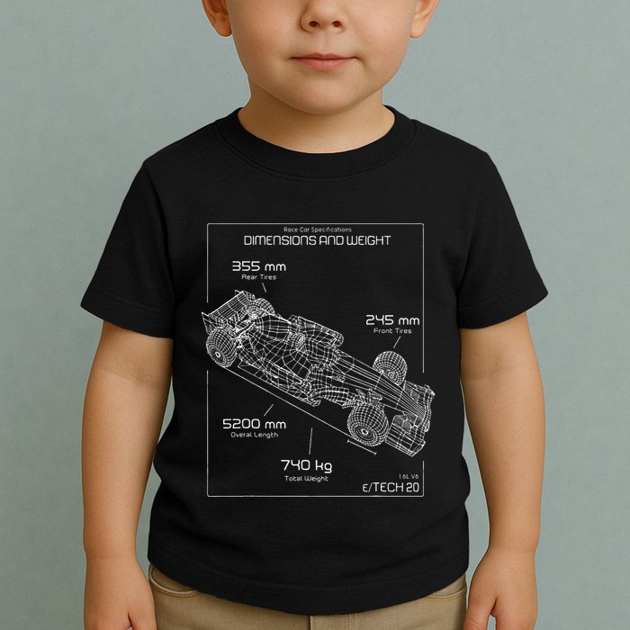 Formula Race Car Specifications Team Racing fan engineering Toddler T-Shirt