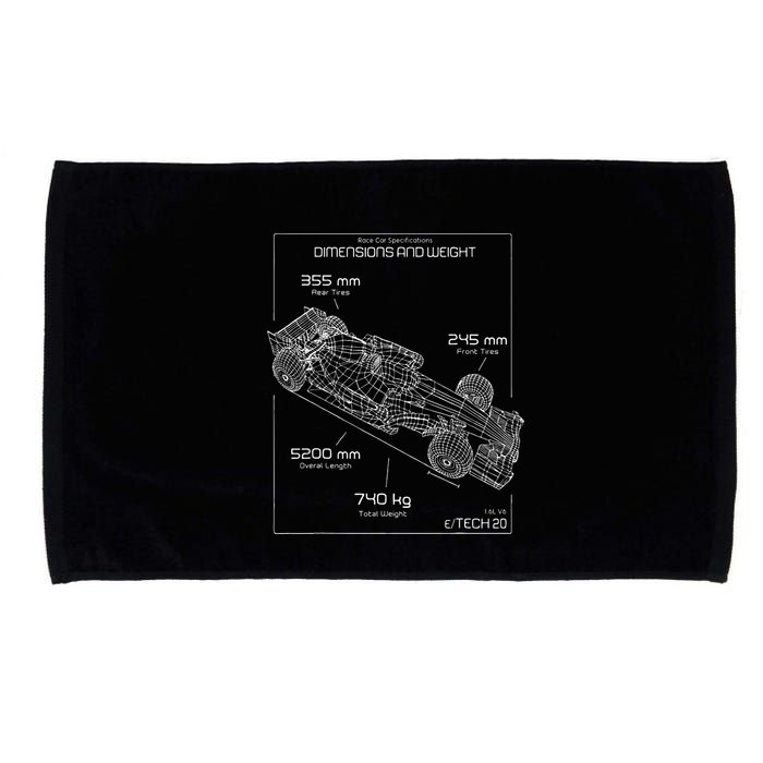 Formula Race Car Specifications Team Racing fan engineering Microfiber Hand Towel