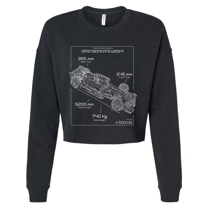 Formula Race Car Specifications Team Racing fan engineering Cropped Pullover Crew