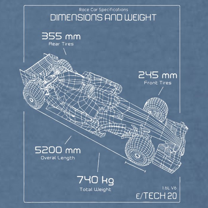 Formula Race Car Specifications Team Racing fan engineering Garment-Dyed Sweatshirt