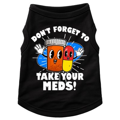 Funny Retro Cartoon Don't Forget To Take Your Meds Doggie Tank