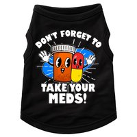 Funny Retro Cartoon Don't Forget To Take Your Meds Doggie Tank