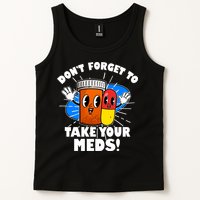 Funny Retro Cartoon Don't Forget To Take Your Meds Tank Top