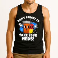 Funny Retro Cartoon Don't Forget To Take Your Meds Tank Top