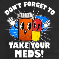 Funny Retro Cartoon Don't Forget To Take Your Meds Microfiber Hand Towel