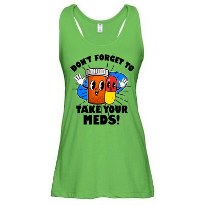 Funny Retro Cartoon Don't Forget To Take Your Meds Ladies Essential Flowy Tank