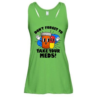 Funny Retro Cartoon Don't Forget To Take Your Meds Ladies Essential Flowy Tank