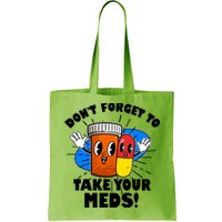Funny Retro Cartoon Don't Forget To Take Your Meds Bag