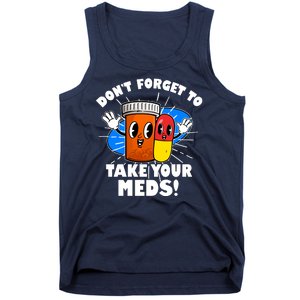 Funny Retro Cartoon Don't Forget To Take Your Meds Tank Top