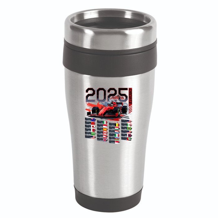 Formula Racing Calendar 2025 Schedule G.R.A.N.D P.R.I.X Circuit 16oz Travel Tumbler