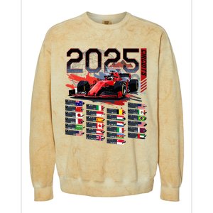 Formula Racing Calendar 2025 Schedule G.R.A.N.D P.R.I.X Circuit Colorblast Crewneck Sweatshirt