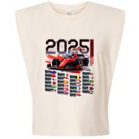 Formula Racing Calendar 2025 Schedule G.R.A.N.D P.R.I.X Circuit Garment-Dyed Women's Muscle Tee