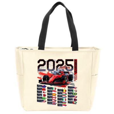 Formula Racing Calendar 2025 Schedule G.R.A.N.D P.R.I.X Circuit Zip Tote Bag