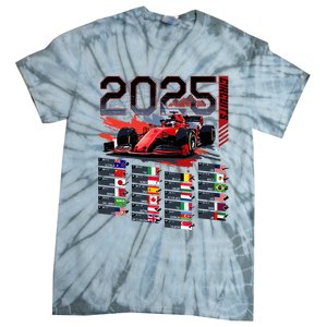 Formula Racing Calendar 2025 Schedule G.R.A.N.D P.R.I.X Circuit Tie-Dye T-Shirt