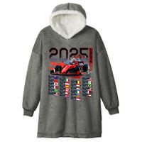 Formula Racing Calendar 2025 Schedule G.R.A.N.D P.R.I.X Circuit Hooded Wearable Blanket