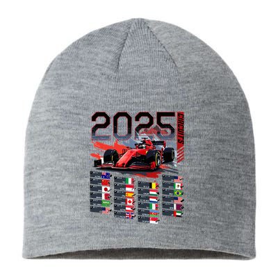 Formula Racing Calendar 2025 Schedule G.R.A.N.D P.R.I.X Circuit Sustainable Beanie
