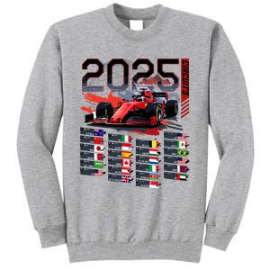 Formula Racing Calendar 2025 Schedule G.R.A.N.D P.R.I.X Circuit Tall Sweatshirt