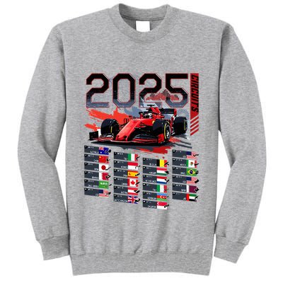 Formula Racing Calendar 2025 Schedule G.R.A.N.D P.R.I.X Circuit Tall Sweatshirt