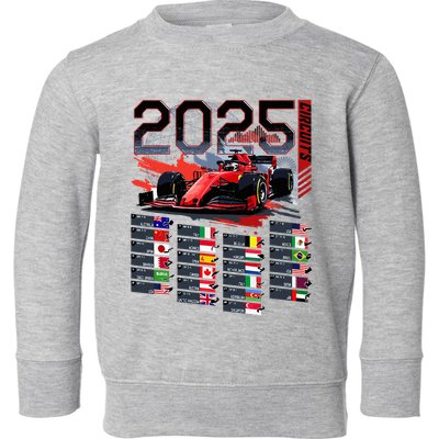 Formula Racing Calendar 2025 Schedule G.R.A.N.D P.R.I.X Circuit Toddler Sweatshirt