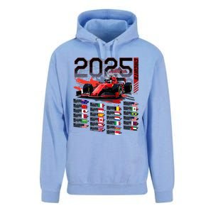 Formula Racing Calendar 2025 Schedule G.R.A.N.D P.R.I.X Circuit Unisex Surf Hoodie