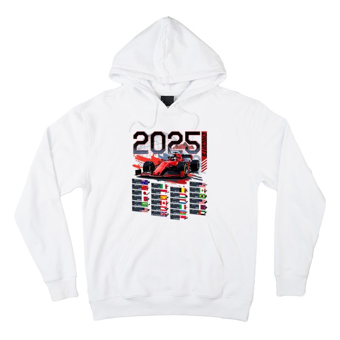 Formula Racing Calendar 2025 Schedule G.R.A.N.D P.R.I.X Circuit Hoodie