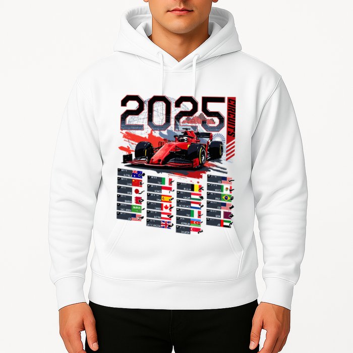 Formula Racing Calendar 2025 Schedule G.R.A.N.D P.R.I.X Circuit Hoodie
