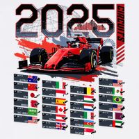 Formula Racing Calendar 2025 Schedule G.R.A.N.D P.R.I.X Circuit Full-Length Apron With Pockets