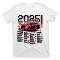 Formula Racing Calendar 2025 Schedule G.R.A.N.D P.R.I.X Circuit T-Shirt