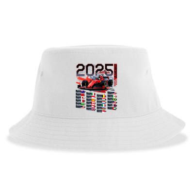 Formula Racing Calendar 2025 Schedule G.R.A.N.D P.R.I.X Circuit Sustainable Bucket Hat
