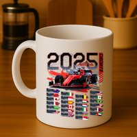 Formula Racing Calendar 2025 Schedule G.R.A.N.D P.R.I.X Circuit Mug