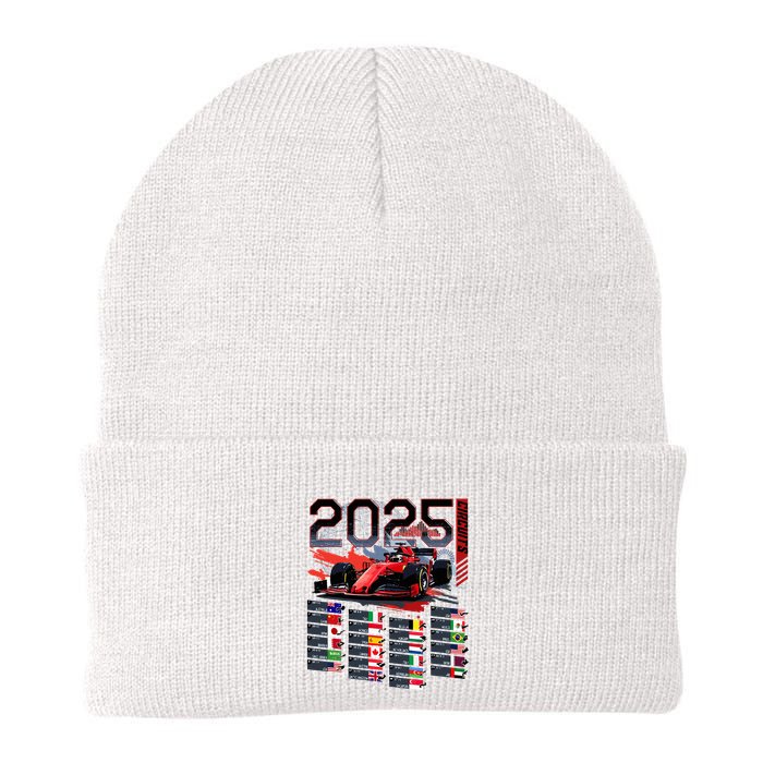 Formula Racing Calendar 2025 Schedule G.R.A.N.D P.R.I.X Circuit Beanie