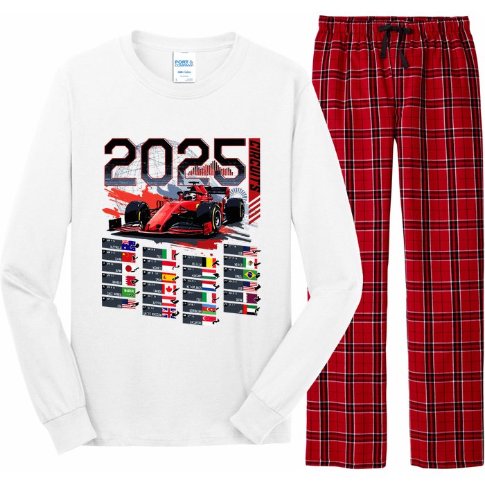 Formula Racing Calendar 2025 Schedule G.R.A.N.D P.R.I.X Circuit Long Sleeve Pajama Set