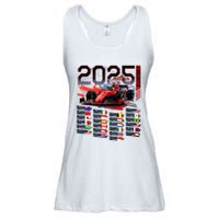 Formula Racing Calendar 2025 Schedule G.R.A.N.D P.R.I.X Circuit Ladies Essential Flowy Tank