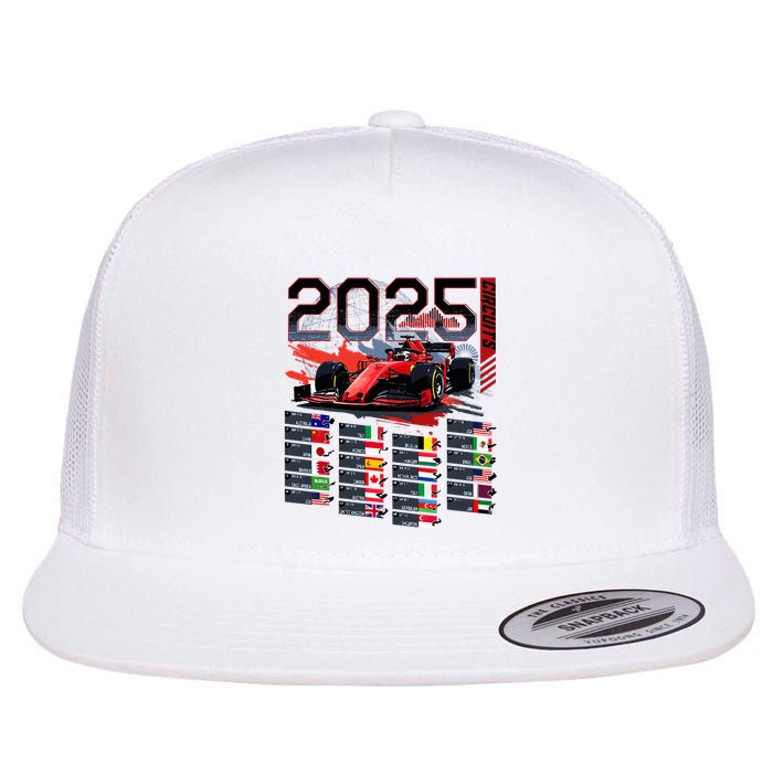 Formula Racing Calendar 2025 Schedule G.R.A.N.D P.R.I.X Circuit Flat Bill Trucker Hat