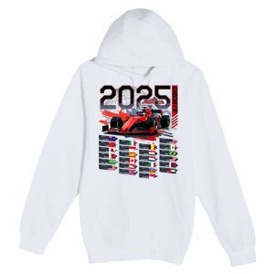 Formula Racing Calendar 2025 Schedule G.R.A.N.D P.R.I.X Circuit Premium Pullover Hoodie