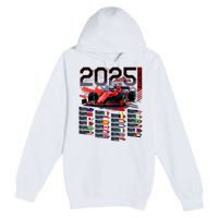 Formula Racing Calendar 2025 Schedule G.R.A.N.D P.R.I.X Circuit Premium Pullover Hoodie