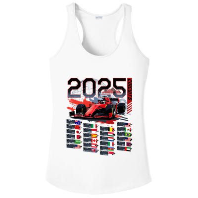 Formula Racing Calendar 2025 Schedule G.R.A.N.D P.R.I.X Circuit Ladies PosiCharge Competitor Racerback Tank