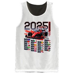 Formula Racing Calendar 2025 Schedule G.R.A.N.D P.R.I.X Circuit Mesh Reversible Basketball Jersey Tank