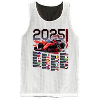 Formula Racing Calendar 2025 Schedule G.R.A.N.D P.R.I.X Circuit Mesh Reversible Basketball Jersey Tank