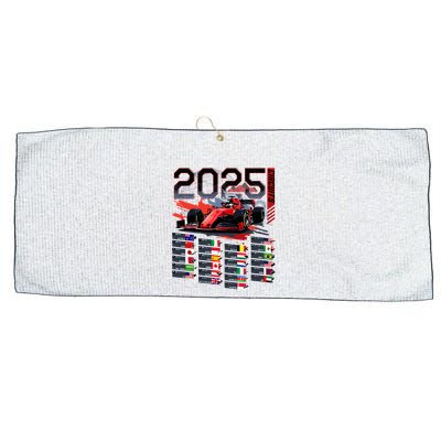 Formula Racing Calendar 2025 Schedule G.R.A.N.D P.R.I.X Circuit Large Microfiber Waffle Golf Towel