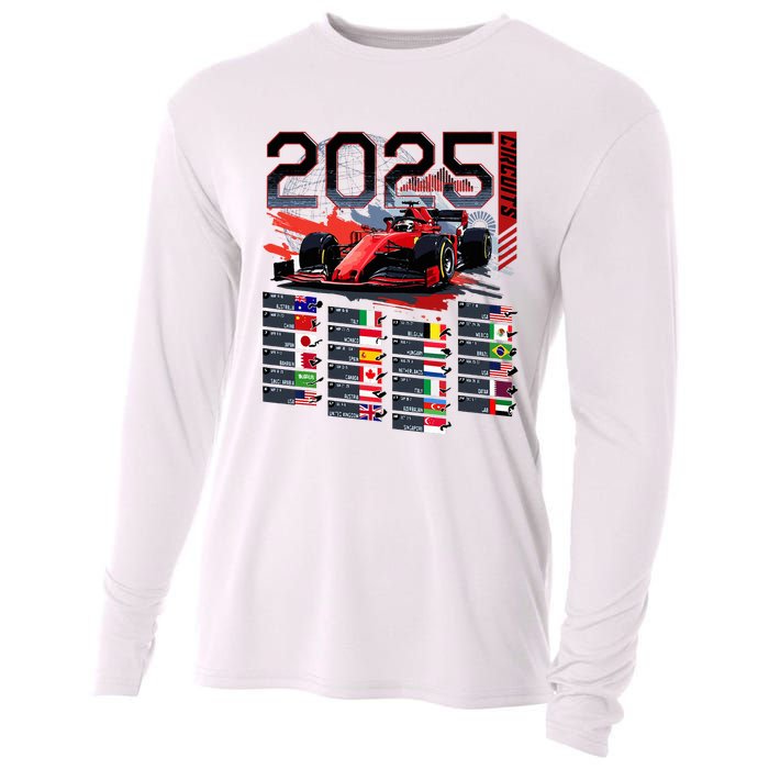 Formula Racing Calendar 2025 Schedule G.R.A.N.D P.R.I.X Circuit Cooling Performance Long Sleeve Crew